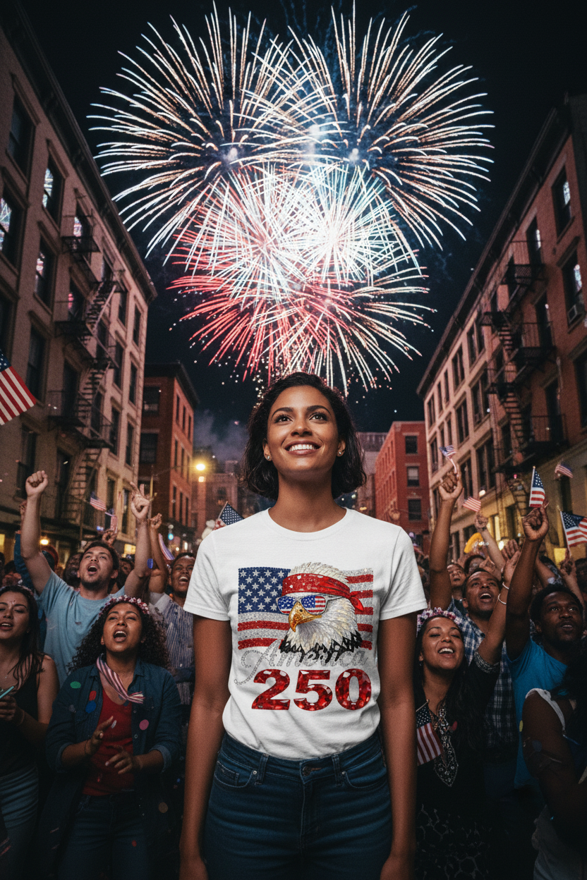 America 250 Night Fireworks Lifestyle