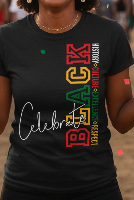 Celebrate Black - Female Black Shirt