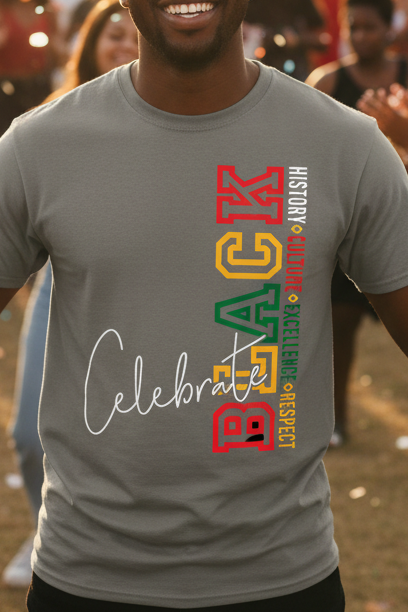 Celebrate Black - Male Grey Shirt