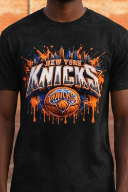 KNICKS ALL DAY - Black Tee Lifestyle