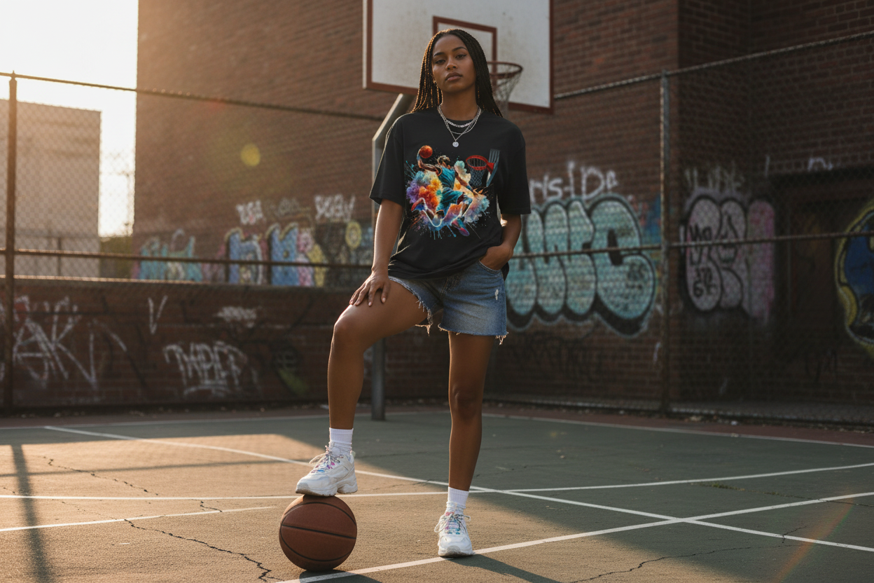 Take Flight Black Tee Lifestyle